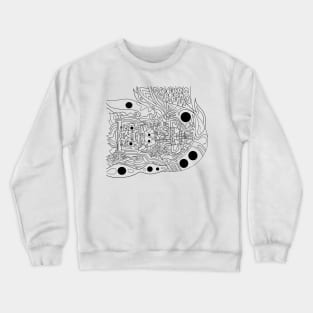 the codex of mister pakal in palenque astronaut ecopop tpween tribal art Crewneck Sweatshirt